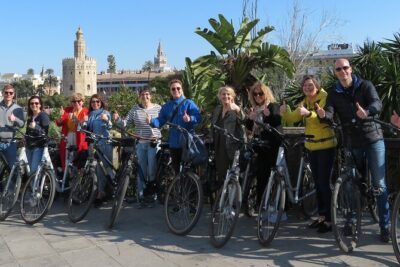 3-hour Guided Bike Tour along the Highlights of Seville - San Telmo Palace grounds: the quiet portal to Maria Luisa