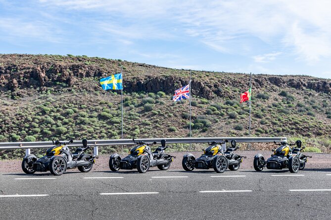 3 Wheel Motorcycle like Quad/Buggy Tour Gran Canaria (Maspalomas) - Playa de Amadores finish: sea breeze, ocean views, and an easy landing