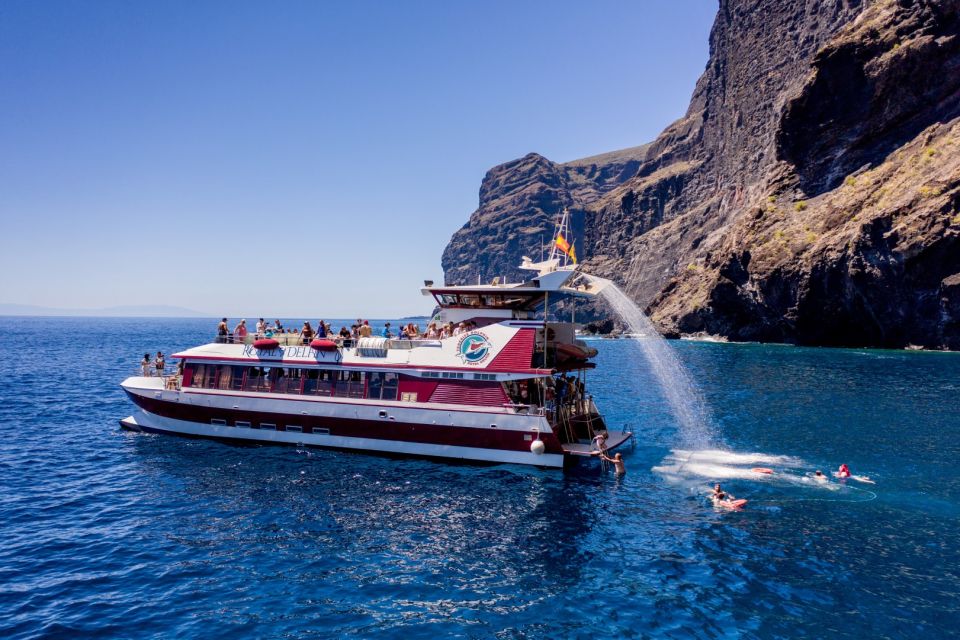 Adeje: Whale and Dolphin Watching Cruise with Lunch and Swim - The Los Gigantes and Masca Bay option: 4.5 hours with dramatic cliffs