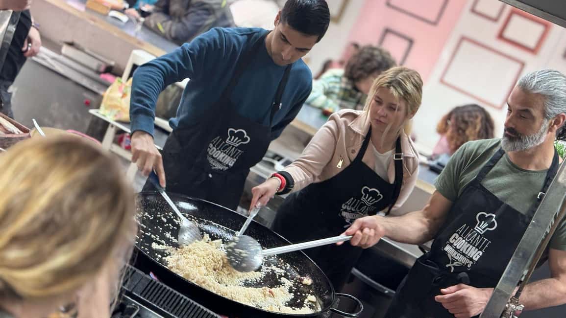 Alicante: Paella & Sangria Class with Tapas and Market Visit - Hands-On Paella Cooking: Seafood, Meat, or Vegetarian