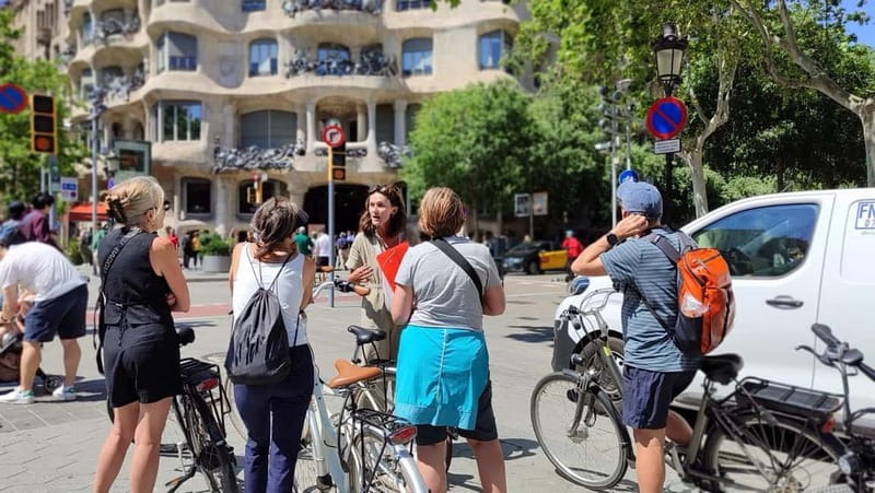 Barcelona: Bike or eBike Tour, Top Sights & Local Insights - Passeig de Gràcia: the Gaudí runway with real photo moments