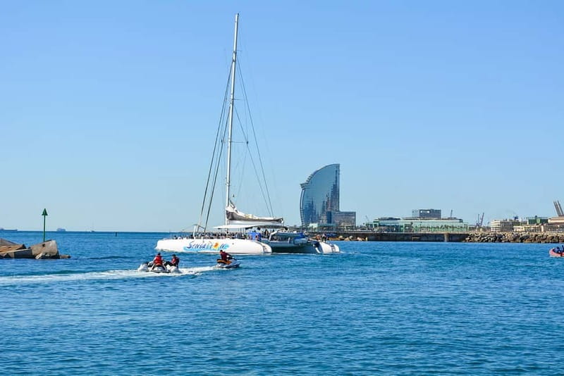 Barcelona: Catamaran Party Cruise with BBQ Meal - Drinks and the party switch: two beers or sangria, after the swim
