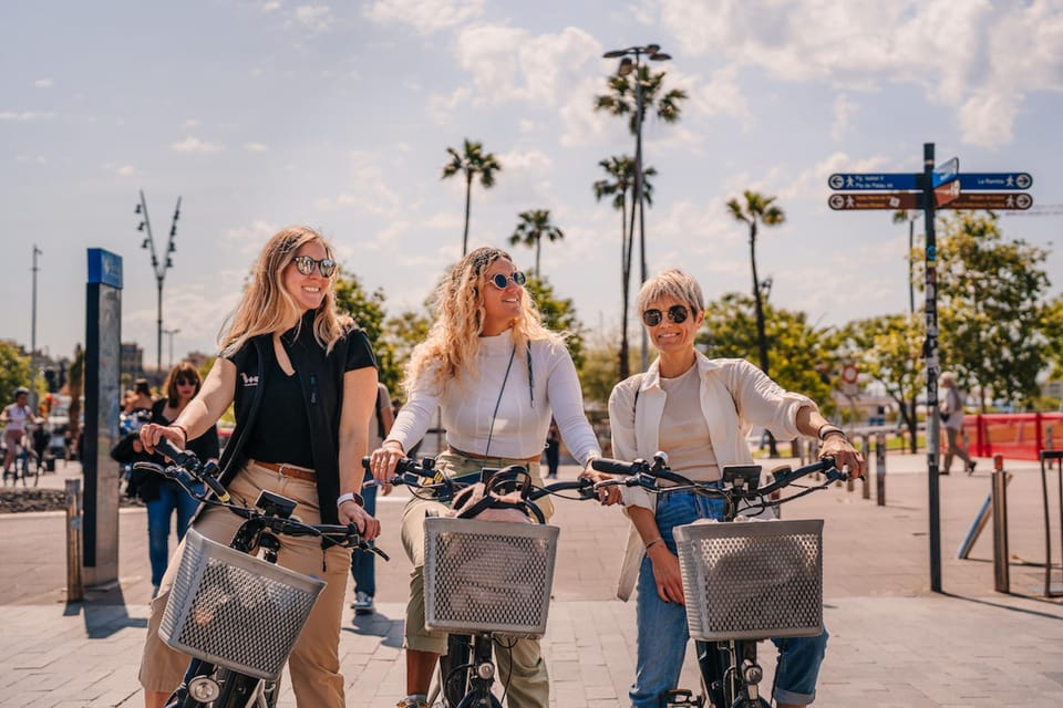 Barcelona: E-Bike Tour with Montjuic Cable Car & Boat Ride - El Raval and Paral·lel Avenue: Getting Your Bearings Fast