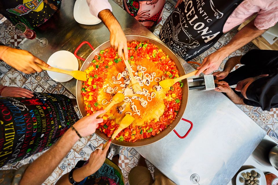 Barcelona: Paella Cooking Class with Market Visit and More - The paella masterclass: sofrito to socarrat
