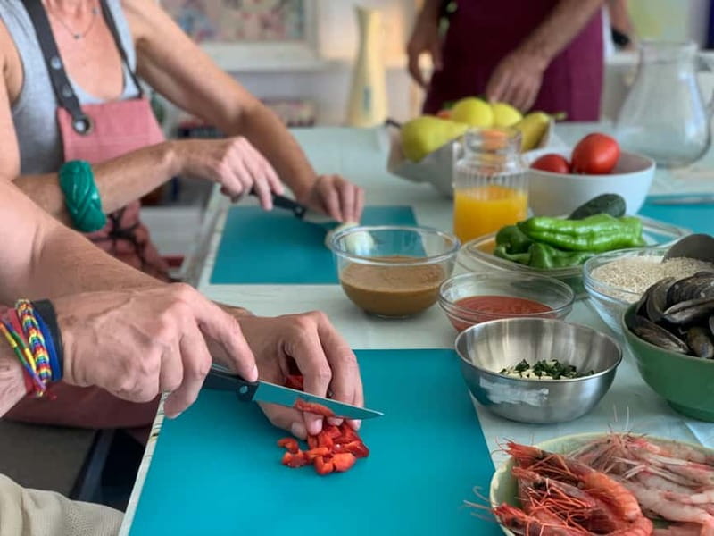 Barcelona: Paella Seafood Master Cooking Class with Sangria - The hosts: Alfonso teaching, Txema helping you feel at home