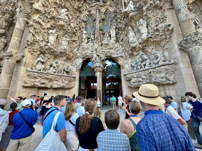Barcelona: Sagrada Familia Entry Ticket and Guided Tour - Inside the basilica: stained glass light and “forest” columns