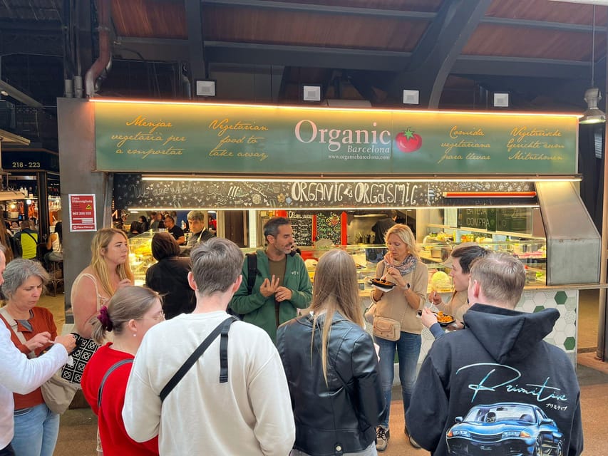 Barcelona: Street Food & Sightseeing Tour with Local Market - Start at Liceu: Find the Mosaic and Set Your Appetite