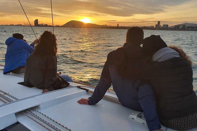 Barcelona Sunset Sailing Cruise from Port Olímpic with Open Bar - The White Drawbridge and Maremagnum on Pontoons