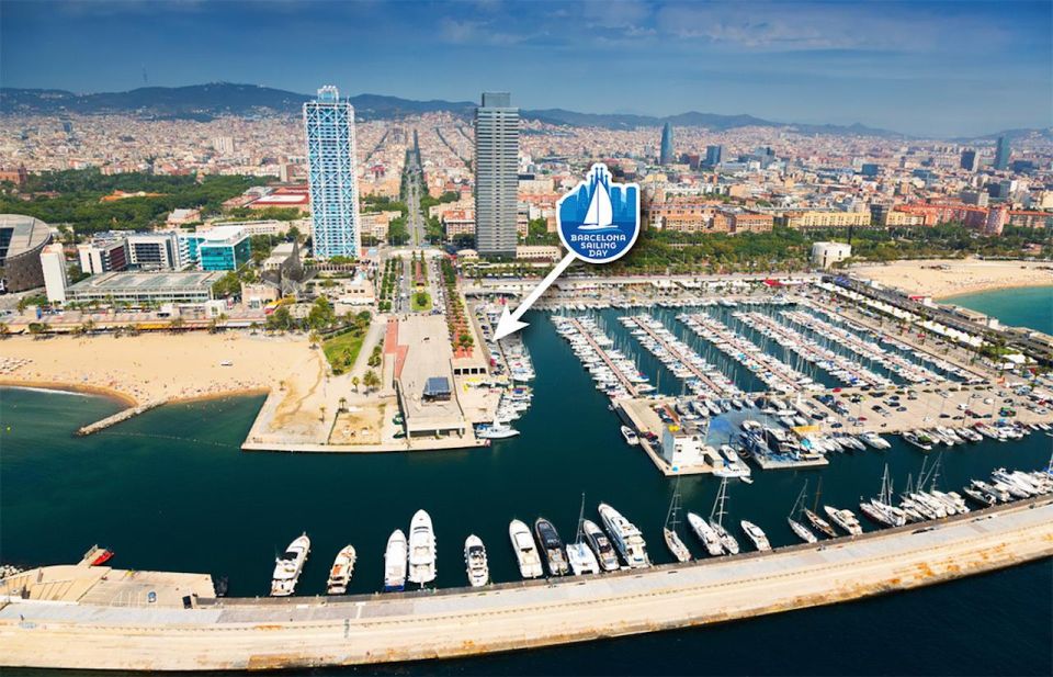 Barcelona: Sunset Sailing Tour with Open Bar & Snacks - Marina Port Vell: a brief pause that breaks the evening up