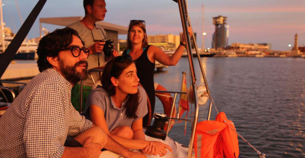 Barcelona: Unique Sunset Sailing Tour with Tapas & Open Bar - Crew and communication: skipper-led comfort, multilingual guide support