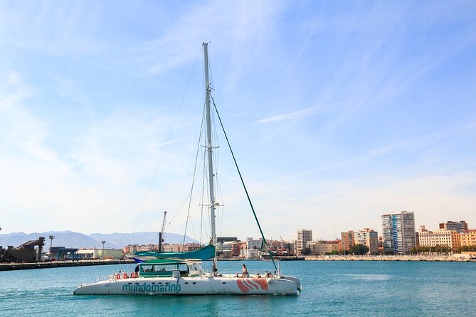Bay of Malaga Catamaran Sailing - The Malaga bay route: Pompidou Centre to Alcazaba and Gibralfaro views