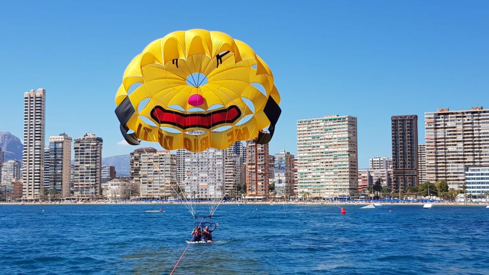 Benidorm: Parasailing Boat Trip with Costa Blanca Views - Coming Back Down: Same Boat, Optional Splash, Done