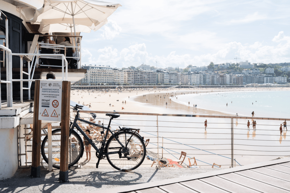 Bike Tour in San Sebastian - Eastward toward Kursaal and the Dove of Peace