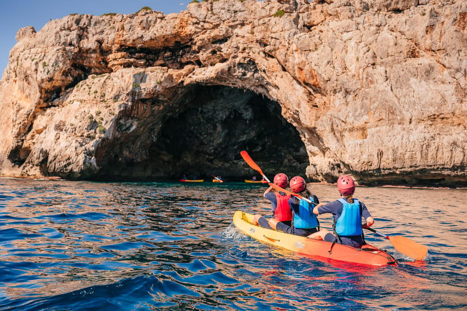 Cala Varques: Guided Sea Caves Kayak & Snorkeling Expedition - Photos are free: how the waterproof-phone method works in real life