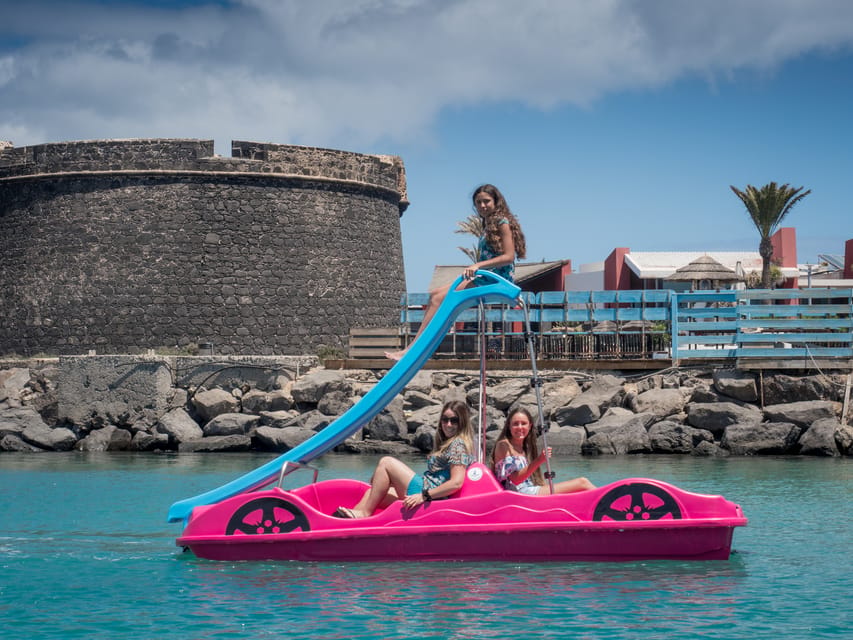 Caleta de Fuste: Pedalo with slide rental - Time Options and Value: 30 Minutes vs 1 Hour for Up to 4