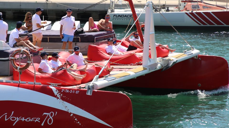 Cambrils: Catamaran Cruise with Drinks and BBQ Lunch Option - Cruising out of Cambrils: what the first hour is really for