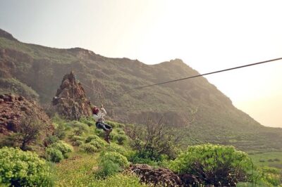 Climbing + Zipline + Via Ferrata + Cave. Adventure route in Gran Canaria - Where you start: Mirador de Las Tederas meet-up details
