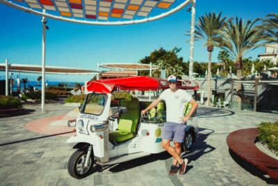 Costa Adeje: Tuk Tuk Tour - Eco-Electric Tuk Tuk Comfort: Small Vehicle, Real Personality
