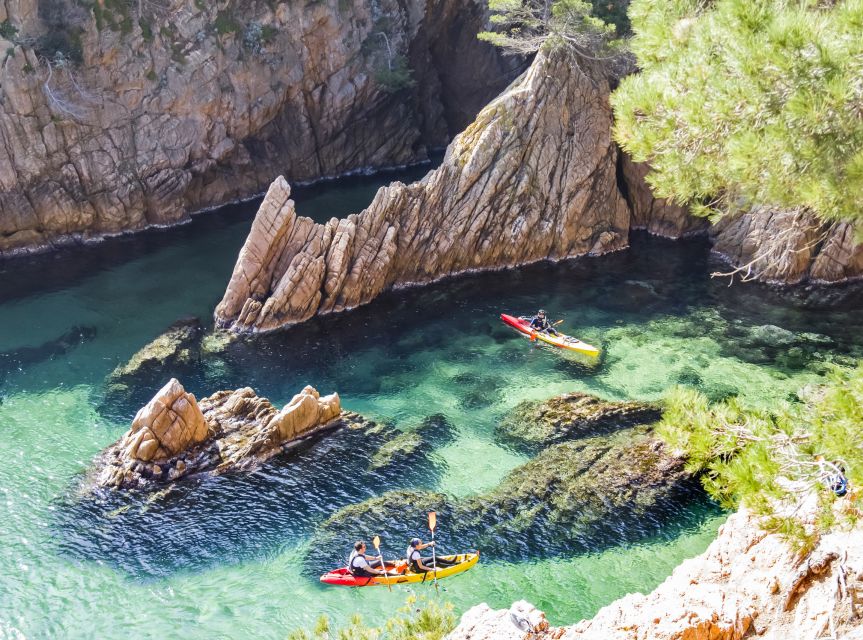 Costa Brava: Sea Caves Kayaking and Snorkeling Tour - From the beach to the cliffside coves: what kayaking feels like