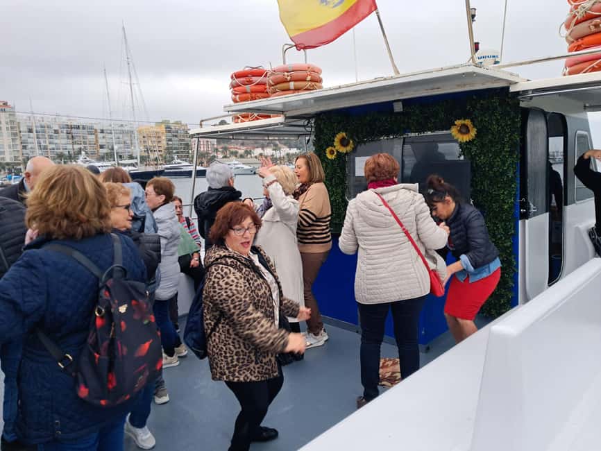 Denia: Cova tallada Catamaran Trip w/ Mussel Tasting & Wine - Weather and sea conditions: plan for captain discretion