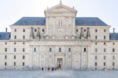 Escorial Monastery and the Valley of the Fallen from Madrid - Real Sitio de San Lorenzo de El Escorial: royal tombs, basilica areas, and that Baroque dome