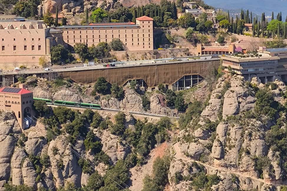 From Barcelona: Montserrat by Train, Cable Car and Cogwheel - The Cremallera Cogwheel Train: The Mountain From the Other Side