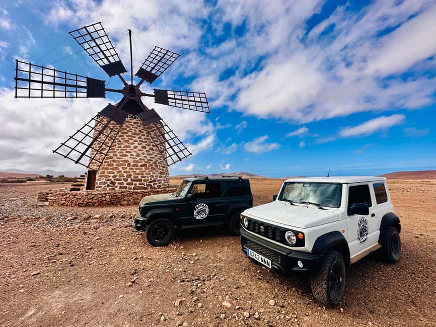 From Corralejo: Fuerteventura Self-Drive 4x4 Jeep Tour - Barranco de Goroy and the Camels Bio-farm photo moment