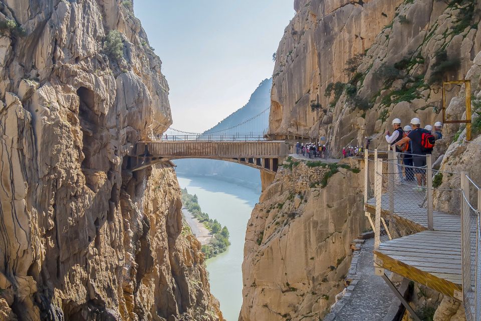 From Costa del Sol: Caminito del Rey Day Trip - On the walkway in Los Gaitanes Gorge: distance, height, and timing