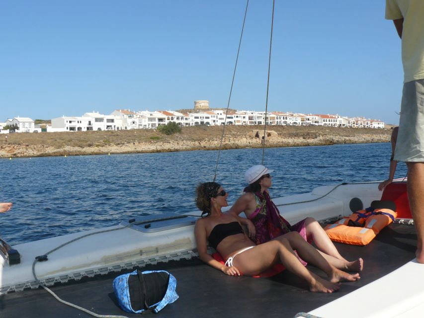 From Fornells: Half-Day Menorca Catamaran Trip w/ Snorkeling - The 3-Hour Itinerary: What Your Time on Board Will Probably Feel Like