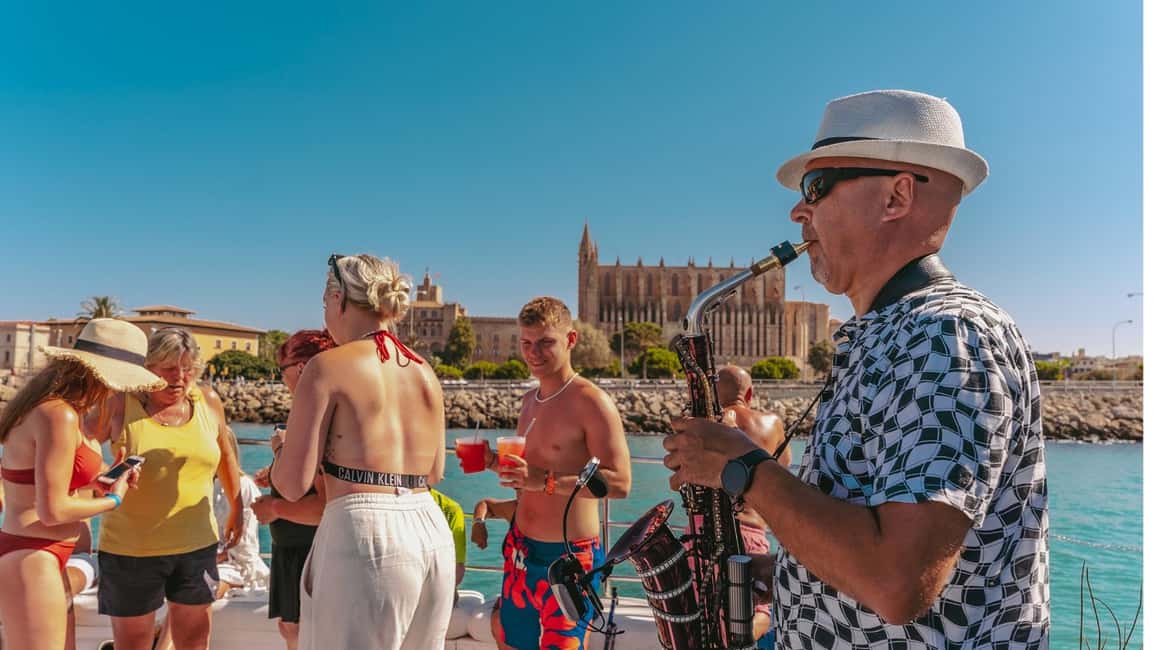 From Magaluf: Palma Bay Sightseeing Cruise with Live Music - Getting back to Magaluf: Palma finish, bus included