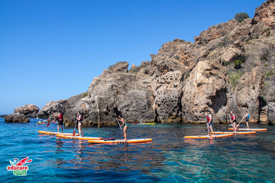 From Nerja: Guided Paddle Surf Cliffs and Maro Waterfall - Entering The Water: SUP basics taught before you go