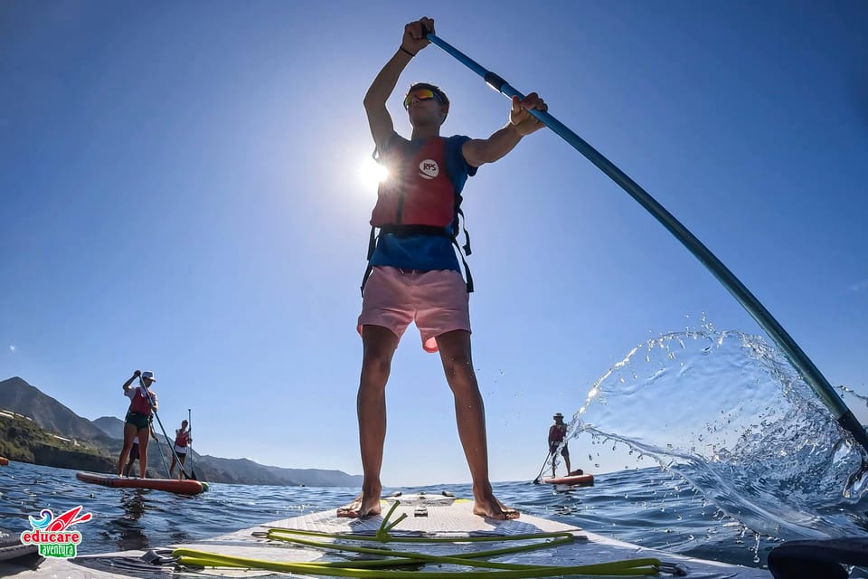 From Nerja: Guided Paddle Surf Cliffs and Maro Waterfall - Price and time: $41 for a guided cliff-and-cave adventure