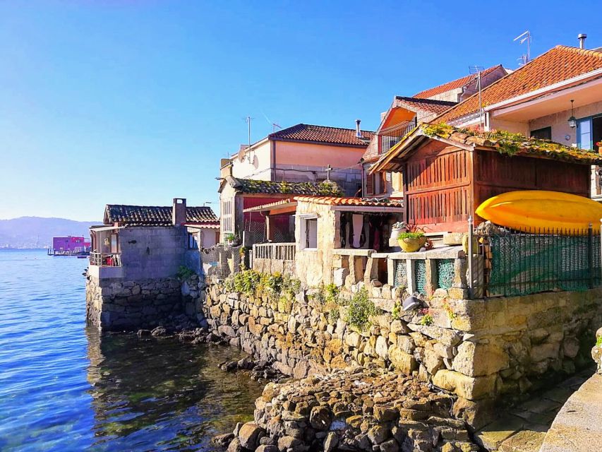 From Santiago: Rías Baixas Galicia Seafood & Wine Day Tour - La Lanzada beach and the 10th-century time jump