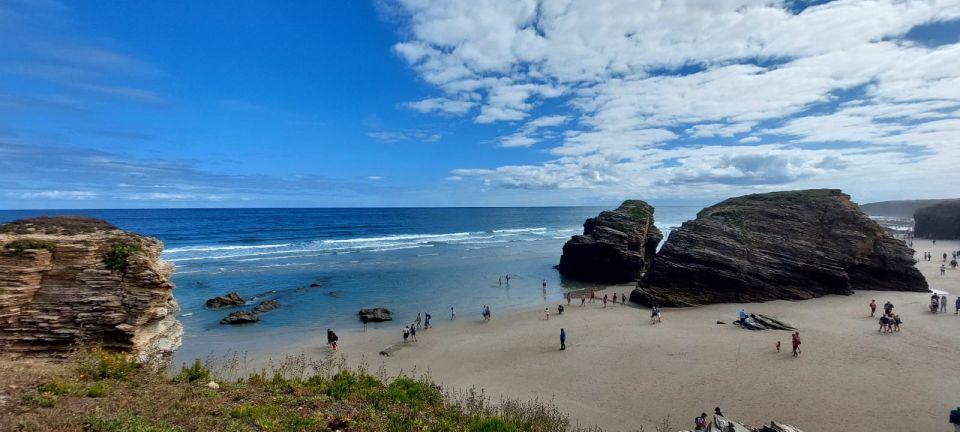 From Santiago: Tour to Cathedrals Beach, Lugo, and Asturias - Playa de las Catedrales: the tide-timed showstopper