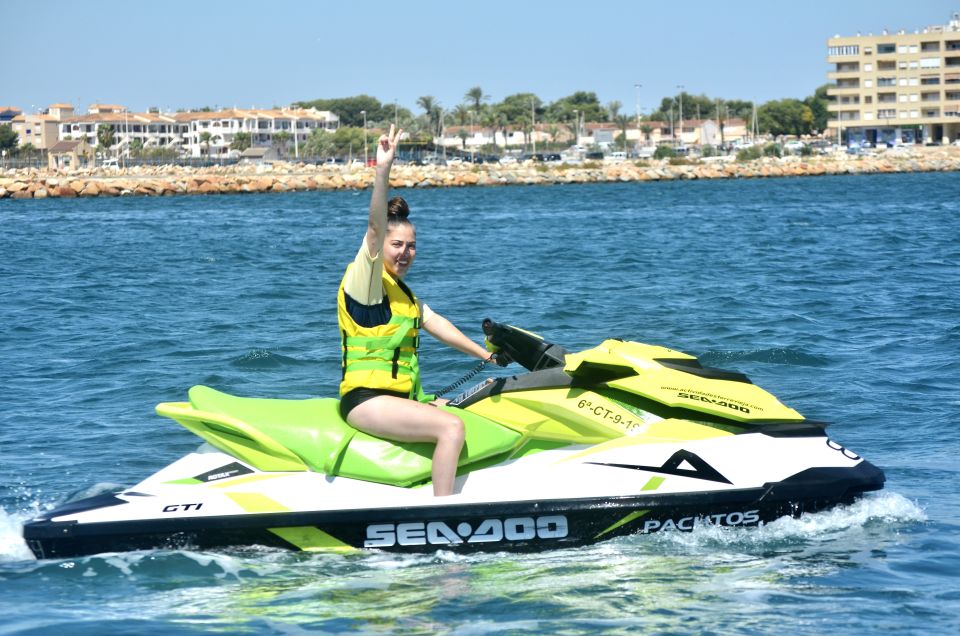 from Torrevieja: Jet ski tour without a license. - The coastline route: El Cura, Los Locos, and the beach-by-beach views