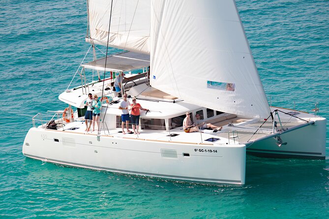Fuerteventura: Small-Group Magic Deluxe Catamaran Cruise - The Jandía swim stop: cooling off, then eating like an adult