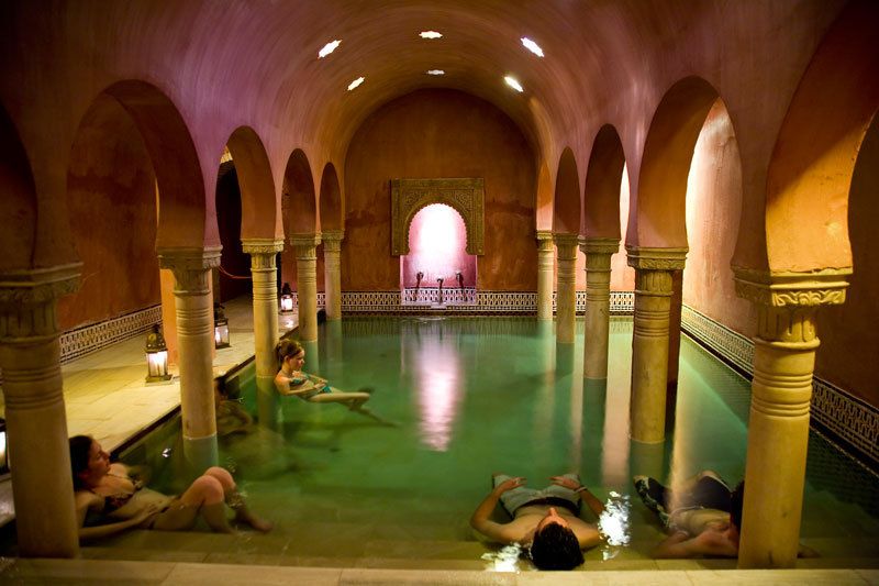Granada: Alhambra Guided Tour and Arabian Bath and Massage - Hammam Al Andalus: heated pools, essential oils, and a massage button