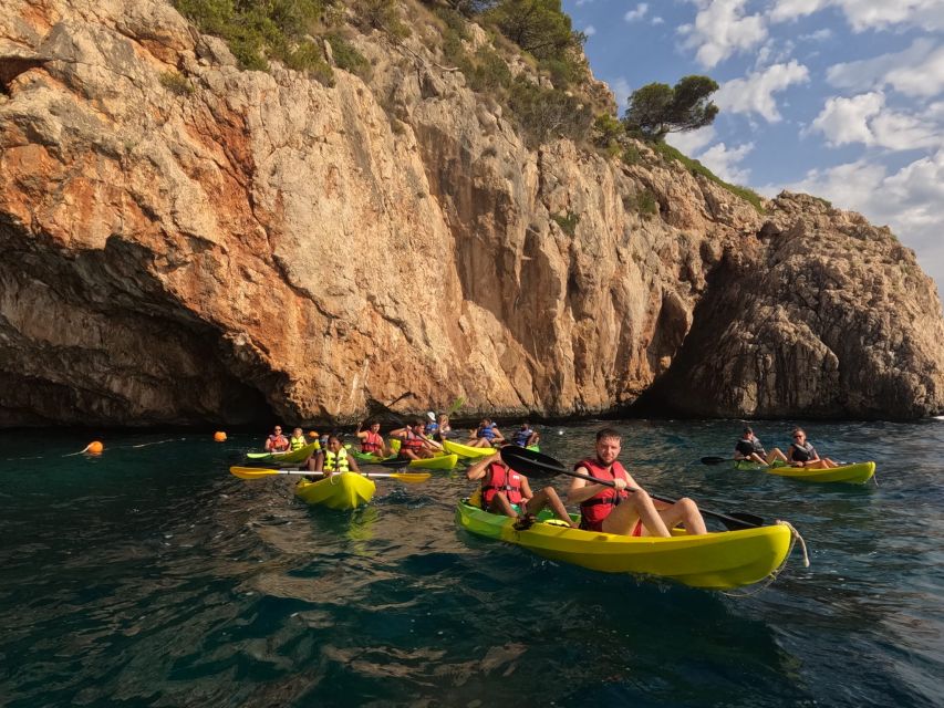 Granadella: Caló, Cova Llop Marí, and Ambolo Kayak Trip - Getting your gear right: kayak, lifejacket, and snorkeling setup