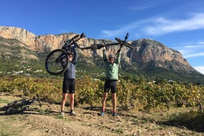 Guided mountain bike route - "Pata Negra" Tour - The Millennial Olivera and terrace-bar breaks that actually refresh you