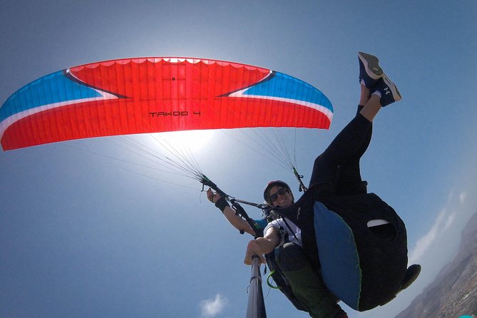 High Performance Paragliding Tandem Flight in Tenerife South - Takeoff points: 700 meters vs 1,000 meters