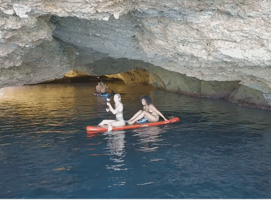 Ibiza: Snorkeling and SUP Paddle, Beach and Cave Tour - Cala Conta Stop: A More Shallow, Sandy Swim With Easy SUP Lines