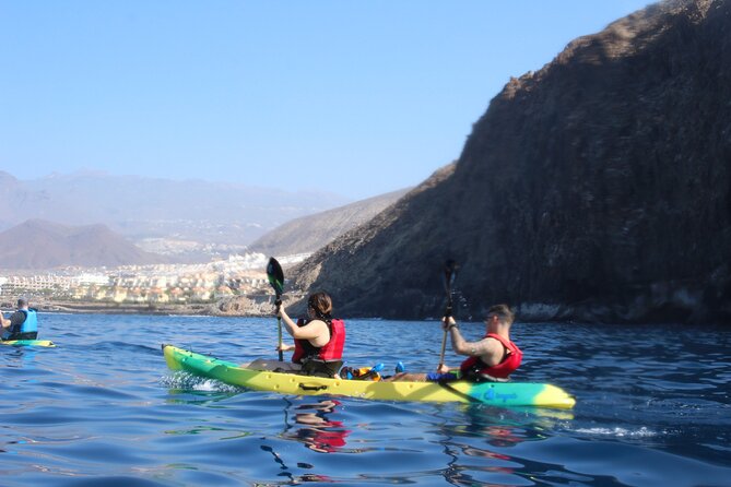 Kayak Route along the Volcanic Coast in Tenerife South with Snorkeling - The paddle phase: caves, coastline views, and how long it really feels