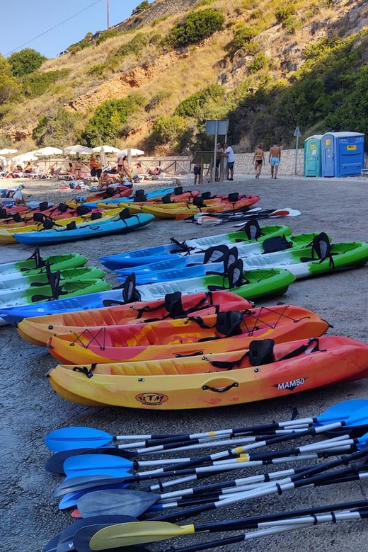 kayak route in granadella javea cave llop marí,cala en caló - From Platja Granadella into Javea’s real coastline