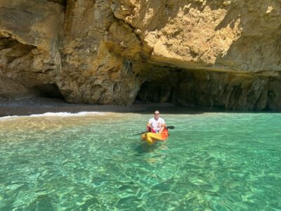 kayak route in granadella javea cave llop marí,cala en caló - Cueva del Llop Marí: cave snorkeling that actually feels special