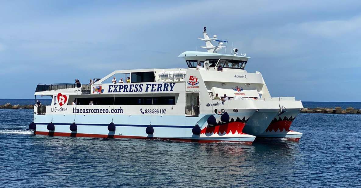 Lanzarote: Return Ferry to La Graciosa with Bus Pickup - The Express Ferry Ride: Fast, Short, and Sometimes Bumpy