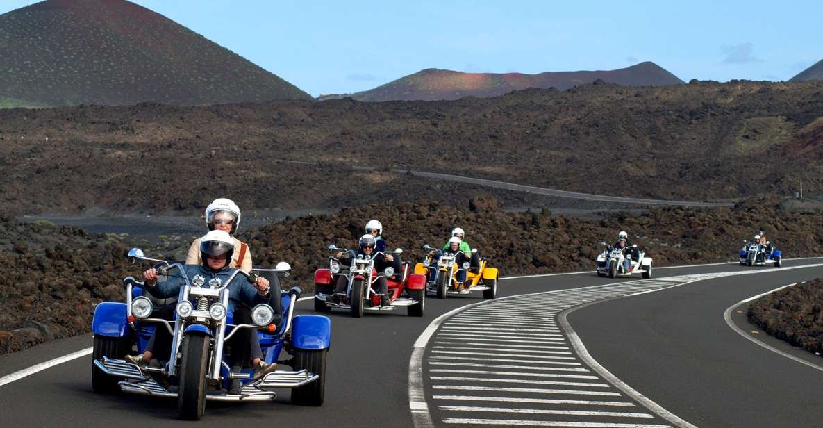 Lanzarote: three wheeler trike tour for three people - A three-person trike that’s part motorbike, part car comfort