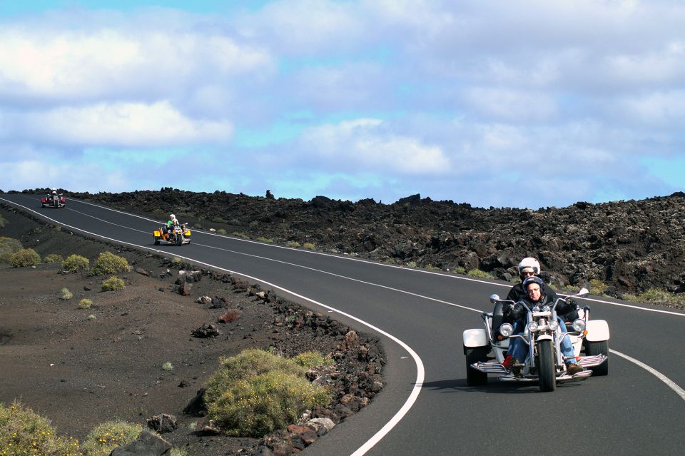 Lanzarote: three wheeler trike tour for three people - Famara and Soo sands, then La Santa: sea air after volcanic miles