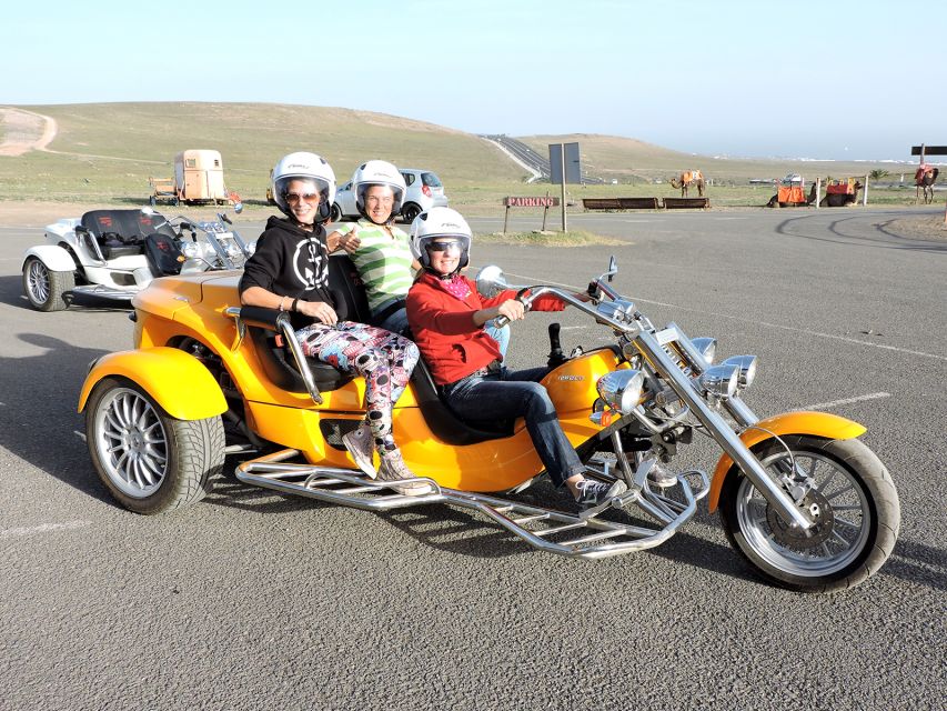 Lanzarote: three wheeler trike tour for three people - Sharing the wheel: learning fast, switching drivers, and staying comfortable