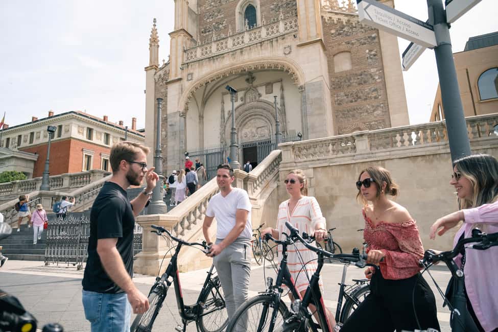 Madrid: 3 h. Guided Highlights Bike Tour with Optional Tapas - Plaza de la Villa and Mercado de San Miguel: old streets and food energy