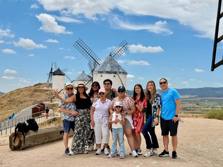 Madrid: Don Quixote de la Mancha Windmills & Toledo Tour - The food option: bellota ham, Manchego, tomatoes, bread, and wine
